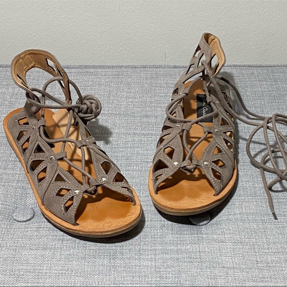 Gladiator sandals, by david aaron, gently used.